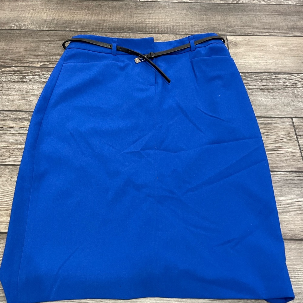 Calvin Klein Blue Pencil Skirt Knee-Length Casual